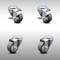 Service Caster 3.5 Inch SS Thermoplastic Rubber Wheel Swivel Bolt Hole Caster Set with 2 Brake SCC-SSBH20S3514-TPRB-2-TLB-2 - alternate 1